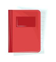 fornitura di quaderni rossi vettore