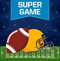 super gioco di football americano vettore