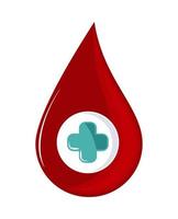 goccia donazione di sangue vettore