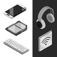 icone tecnologia wireless vettore
