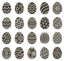 simbolo delle icone dell'uovo di Pasqua vettore