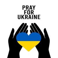 bandiera nazionale ucraina. concetto simbolo di aiuto e nessuna guerra nel paese dell'ucraina. illustrazione vettoriale isolato