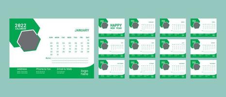 calendario colorato creativo di capodanno semplice e aziendale vettore