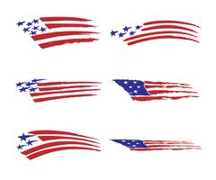 Insieme dell&#39;illustrazione di vettore del grafico del veicolo della bandiera dell&#39;America
