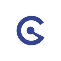 design creativo del logo della lettera g blu. vettore