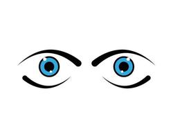 disegno del logo dell'occhio azzurro vettore