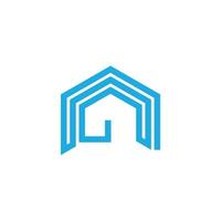 logo di costruzione di architettura immobiliare casa geometrica semplice vettore