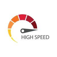 velocità internet silhouette simbolo astratto del design del logo di velocità. vettore