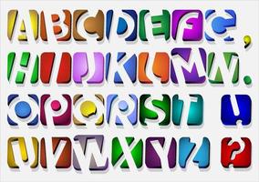 alfabeto originale colorato vettore