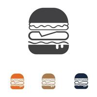 disegno del logo dell'hamburger vettore