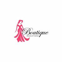 boutique di abiti da sposa. abito da sposa abito sexy moda logo design illustrazione vettoriale
