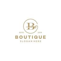 logo della boutique. icona interna. moda, gioielli, salone di bellezza, logo dell'hotel. cosmetici, logo spa. vettore