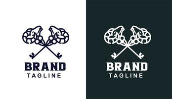 vettore chiave di capra croce minimalista semplice logo perfetto per qualsiasi marchio e azienda
