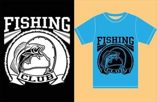 circolo di pesca. maglietta amante della pesca. vettore