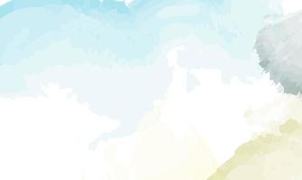 sfondo acquerello nebbia oceano pastello con macchie di pennello. l'effetto della pittura con colori ad acquerello di tonalità blu, verdi, grigie. sfondo di illustrazione vettoriale universale per banner, poster, stampa.