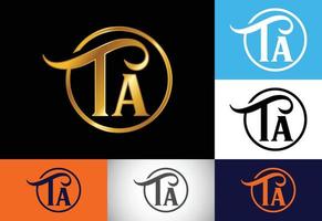 lettera monogramma iniziale ta logo design vector. simbolo grafico dell'alfabeto per il business aziendale vettore
