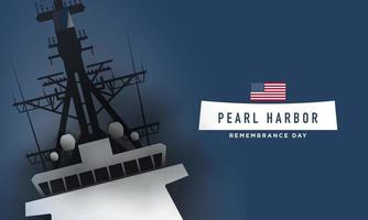 disegno di sfondo del giorno della memoria di Pearl Harbor. vettore