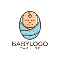 vettore di design del logo del bambino carino