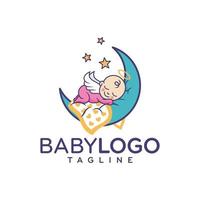 vettore di design del logo del bambino carino