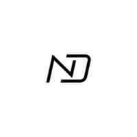semplice lettera nd logo monogramma vettore