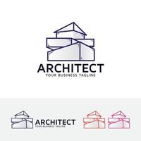 design del logo dell'architettura creativa vettore