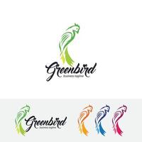 design del logo del concetto di uccello vettore