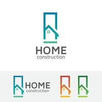 design del logo della casa di architettura vettore