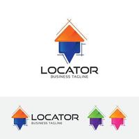 modello di logo vettoriale del localizzatore di casa