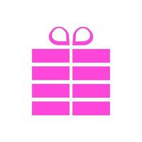 illustrazione di scatola regalo rosa vettore