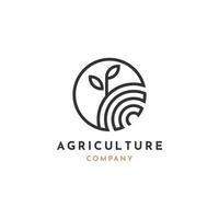 progettazione del modello di logo dell'azienda agricola vettore