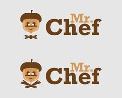Sig. modello logo chef. illustrazione vettoriale in formato eps 10.
