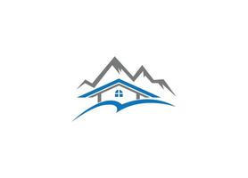modello di icona di vettore di progettazione logo immobiliare con sfondo bianco