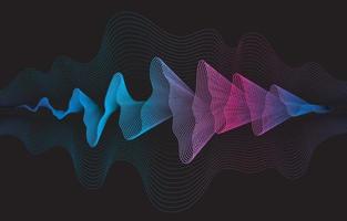 modello di equalizzatore digitale dell'onda sonora vettore