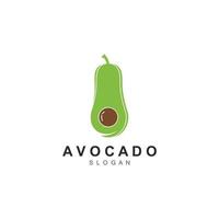 modello di logo di frutta di avocado vettore