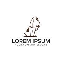 Modello di concetto di design del logo del cane. vettore