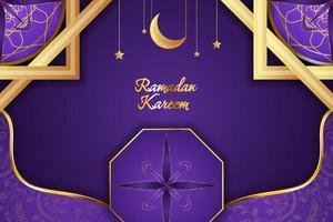 sfondo islamico ramadan kareem con elemento vettore