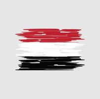 pennello bandiera yemen vettore
