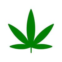 vettore foglia di cannabis o canapa o marijuana, pianta a base di erbe per l'icona di cure mediche