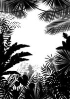 sfondo tropicale esotico di silhouette vettore