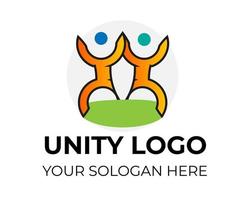 vettore di progettazione del logo dell'unità