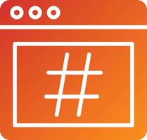 stile icona hashtag vettore