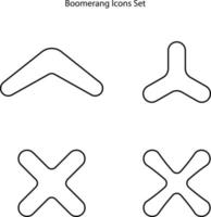 icona boomerang isolata su sfondo bianco dalla collezione di cultura. icona boomerang australiano simbolo boomerang australiano moderno e alla moda per logo, web, app, interfaccia utente. segno semplice dell'icona del boomerang. vettore