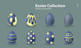 felice uovo di pasqua elemento modello logo illustrazione vettore disegno stagione collezione set cartone animato art