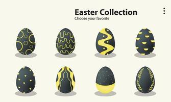 felice uovo di pasqua elemento modello logo illustrazione vettore disegno stagione collezione set cartone animato art