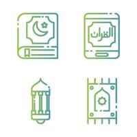 set di icone ramadan per la presentazione, il web design, il design dell'app. vettore