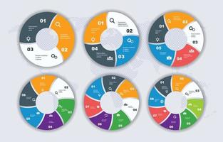 concetto di infografica elegante passaggi circolari vettore