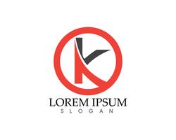 Simbolo astratto di logo di affari della lettera di K vettore