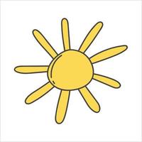 icona del sole. illustrazione del fumetto dell'icona di vettore del sole per il web design