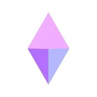 ethereum o modello di progettazione del logo vettoriale di valuta criptata con gradiente di diamante.