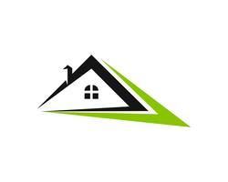 Proprietà e costruzione Logo Design per la casa aziendale segno vettore